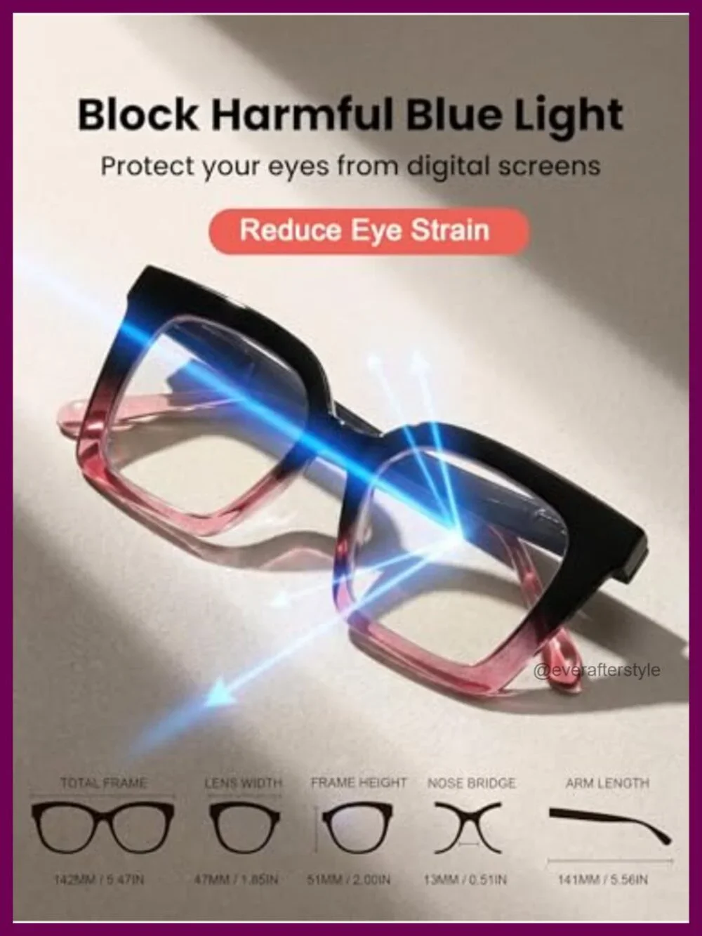 Oversized Square Reading Glasses 4 Pack Blue Light Blocking UV400 Spring Hinge